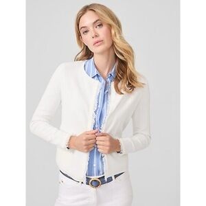 J Mclaughlin Marie Cardigan in White Coastal size xs